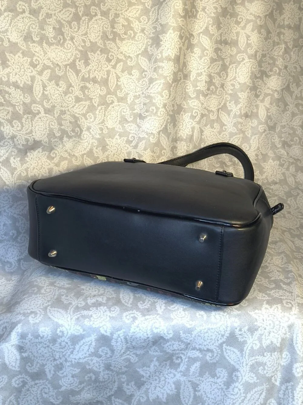 Black Sourpuss Oh the Horror Bowler handbag 10 x 11" with feet - Picture 11 of 14